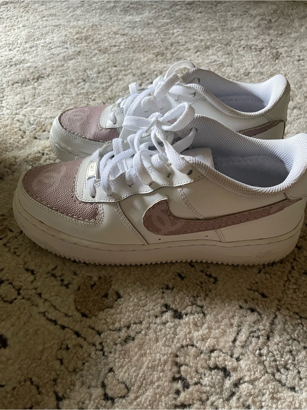 Nike Air Force 1 Low White with Blush Pink Accents